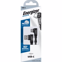 Energizer Ultimate - USB-A to USB-C gaming laidas 90° 2m (juodas)