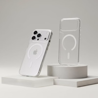 "iPhone 17 PRO MAX" dėklas "Forcell F-Protect Clear Hybrid Premium", suderinamas su skaidriu