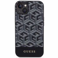 Guess GUHMP14SHGCFSEK iPhone 14 6.1" juodas/juodas kietas dėklas GCube Stripes Magnetinis