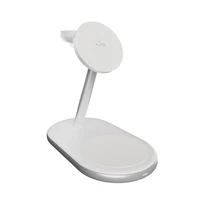 Puro Mag Station Qi2 3-in-1 belaidis įkroviklis, suderinamas su MagSafe - baltas