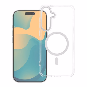 Dėklas Samsung A27 Frame Clear Hybrid Mag Cover, suderinamas su MagSafe, skaidrus