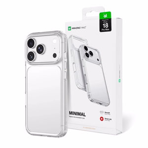 AmazingThing Minimal atsparus smūgiams dėklas 3 objektyvams, skirtas iPhone 18 Pro Max – spalva: skaidri