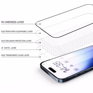 Tel Protect Pilnas Klijavimas 6D Matinis Grūdintas Apsauginis Stiklas Iphone 13/13 Pro/16E Juodas