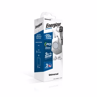 Energizer Ultimate - Multiplug EU / UK / US GaN 20W PD mains įkroviklis (sidabrinis)