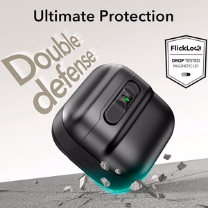 ESR Pulse Halolock MagSafe dėklas AirPods 4, juodas