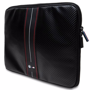 BMW Carbon & Red Stripe dėklas 16" nešiojamam kompiuteriui - juodas