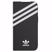 Adidas OR knygelės tipo dėklas PU iPhone 13 Pro / iPhone 13 – juodas ir baltas