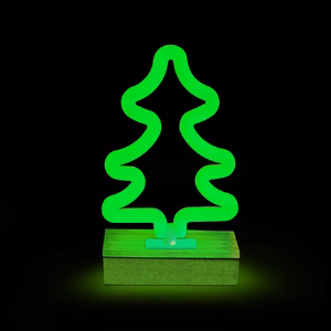 Neon Wood Stand LED TREE green FLNW03 Forever Light