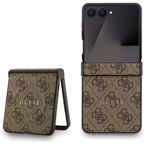 Guess 4G Classic Magnetinis dėklas telefonui Samsung Galaxy Z Flip 7 - ruda