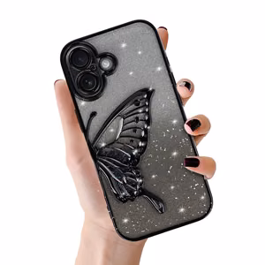 Vandeniui atsparus dėklas telefonui iPhone 17 juodas
