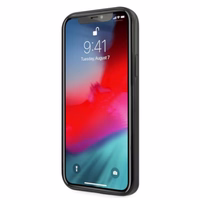 Mercedes Sidabrinių žvaigždžių rašto dėklas iPhone 12 / iPhone 12 Pro - juodas