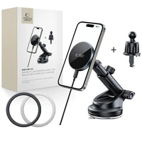 Tech-Protect mm15W-V5 Magnetic MagSafe Car Holder for Cockpit/Windshield/Air Vent - Black
