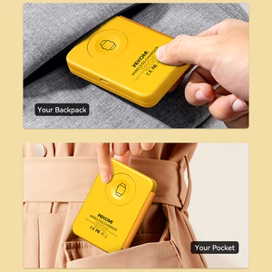WEKOME WP-U172 sulankstoma 3-in-1 belaidžio įkrovimo stotelė su veidrodžiu, skirta iPhone, Apple Watch ir AirPods, suderinama su MagSafe, 15 W, geltona
