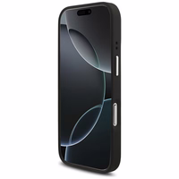 Guess Grained Big 4G Classic Logo dėklas telefonui iPhone 17 Pro - juodas