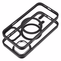 COLOR EDGE MAG COVER dėklas telefonui suderinamas su MagSafe iPhone 12 / 12 Pro juodas