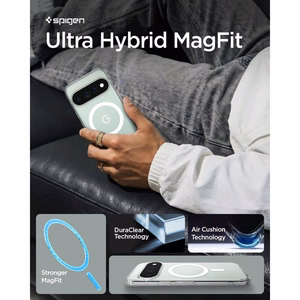 Spigen Ultra Hybrid Mag MagSafe dėklas, skirtas Google Pixel 11 Pro, skaidrus / baltas