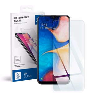 Apsauginis stiklas (m) - mėlynas (m) - SAMSUNG Galaxy A20