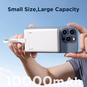 Magnetinė išorinė baterija Joyroom JR-PBM01 su stovu, 20W, 10000mAh (balta)