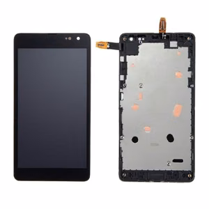 LCD экран Microsoft (Nokia) Lumia 535 с тачскрином и рамкой чёрный Оригинал 2S (б/у Grade B)