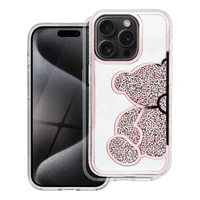 TEDDY BEAR dėklas telefonui IPHONE 16 rožinis