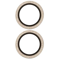 PanzerGlass Hoops Glitter Tempered Glass Lens Apsauginis stiklas iPhone 17 / 16 / 16 Plus - auksinis