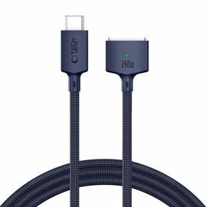 Tech-Protect MMC01 Ultraboost USB-C / MagSafe 3 140W 300cm laidas, skirtas MacBook, tamsiai mėlynas