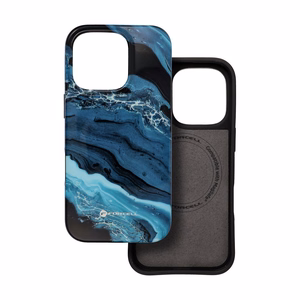 FORCELL F-PROTECT Mirage, karinio standarto išbandytas dėklas telefonui su MagSafe, skirtas IPHONE 15 PRO MAX, gilios jūros spalvos