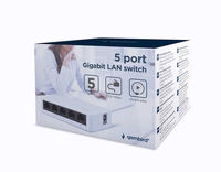Gembird NSW-G5-01 tinklo komutatorius Ne-valdomas Gigabit Ethernet (10/100/1000) Balta