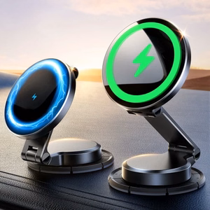 Automobilinis laikiklis Joyroom JR-ZS408 juodas (belaidis įkrovimas 15W) (magnetinis / lipnus kilimėlis)