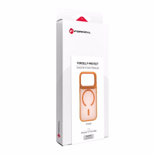 Case for iPhone 17 Pro Max / 18 Pro Max Forcell F-Protect Shadow Stand Premium compatible with MagSafe orange