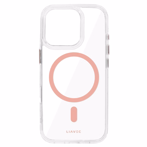 Liavec Blizgus Magnetinis Skaidrus dėklas telefonui Iphone 16 Pro rožinė