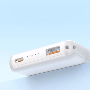 Dudao K14S+ 10000 mAh 22,5 W magnetinė išorinė baterija USB-A + USB-C, suderinama su MagSafe, su stovu, balta