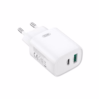 XO wall įkroviklis CE30 PD 30W 1x USB-C 1x USB baltas