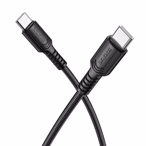 USB kabelis Borofone BX116 60W USB-C to USB-C 1.0m juodas