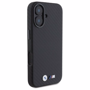 BMW Carbon Wrapped Metal Dėklas telefonui Apple iPhone 16 - juodas