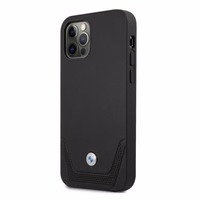 BMW Odinis perforuotas dėklas iPhone 12 Pro Max - juodas