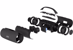 JVC XS-E524B juodas – nešiojama BT kolonėlė, juoda