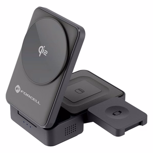 Belaidis įkroviklis Forcell 3in1 (F-05) (MagSafe) (Phone; Pods; Watch) 15W