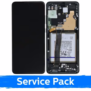 Ekranas skirtas Samsung G988 S20 Ultra su rėmeliu / Cosmic Black / (Service Pack)  +INCLUDING BATTERY