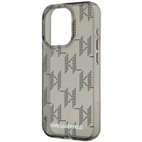 Karl Lagerfeld IML Mono KL Pattern & Cord dėklas telefonui iPhone 15 Pro - juodas