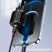 USAMS Tinklo įkroviklis 1xUSB-C T36 mini 20W + Laidas USB-C-Lightning baltas PD3.0 Fast Charging XFKXLOGTL02 (US-CC124+US-SJ484)