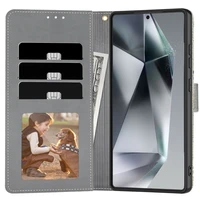 Tech-Protect Wallet dėklas telefonui Samsung Galaxy A26 5G - su ramunėlėmis ir lapais