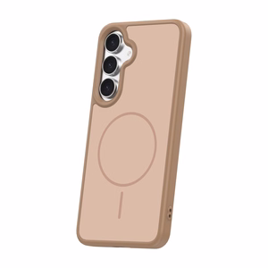 Frame Thin Mag dėklas for Samsung Galaxy S25 rudas