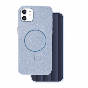 Blizgus plonas magnetinis dėklas telefonui iPhone 11 mėlynas