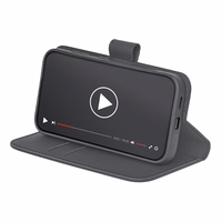 Puro atverčiamas dėklas su pinigine Samsung Galaxy S25 - juodas