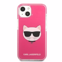 Karl Lagerfeld Choupette Galvos dėklas telefonui iPhone 13 - fuksija