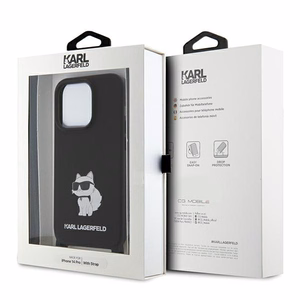 Karl Lagerfeld KLHCP15XSCBSCNK iPhone 15 Pro Max 6.7" жёсткий чехол чёрный/чёрный Crossbody Silicone Choupette