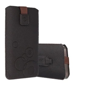 WONDER Deko Pouch Case (Size XL) for Iphone 15/15 Pro/Iphone 16/16 Pro/Samsung S24/S24 Plus/S25/S25 Plus/A53/A55 5G chocolate