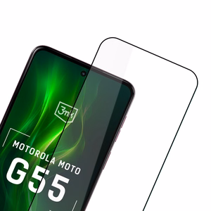 Grūdintas stiklas 3mk HardGlass Max Lite Black Motorola Moto G55 5G
