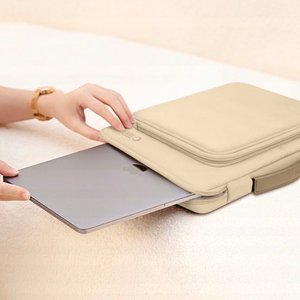 Tech-Protect Basic krepšys 13–14" nešiojamam kompiuteriui - smėlinis